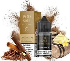 سالت پاد سالت خامه وانیل حجم 30 میلی لیتر نیکوتین 25 میلی گرم// POD SALT ORIGIN CUBAN CREME SALT JUICE 30ml/25mg
