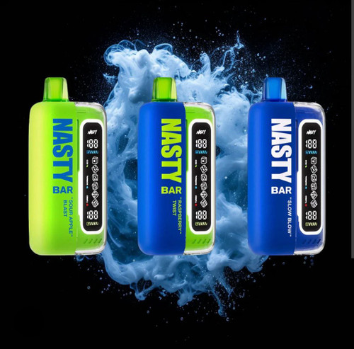 خرید پاد یکبارمصرف 20000 پاف نستی بلوبری تمشک یخ /// Blue Razz Ice NASTY