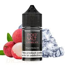 سالت لیچی یخ پادسالت حجم 30 میلی لیتر نیکوتین 25 میلی گرم/// Pod Salt Lychee Ice 30ml/25mg