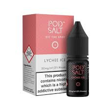 سالت لیچی یخ پادسالت حجم 30 میلی لیتر نیکوتین 25 میلی گرم/// Pod Salt Lychee Ice 30ml/25mg