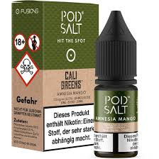 سالت انبه سبز پادسالت حجم 30 میلی لیتر نیکوتین 25 میلی گرم/// Pod Salt Amnesia Mango 30ml/25mg