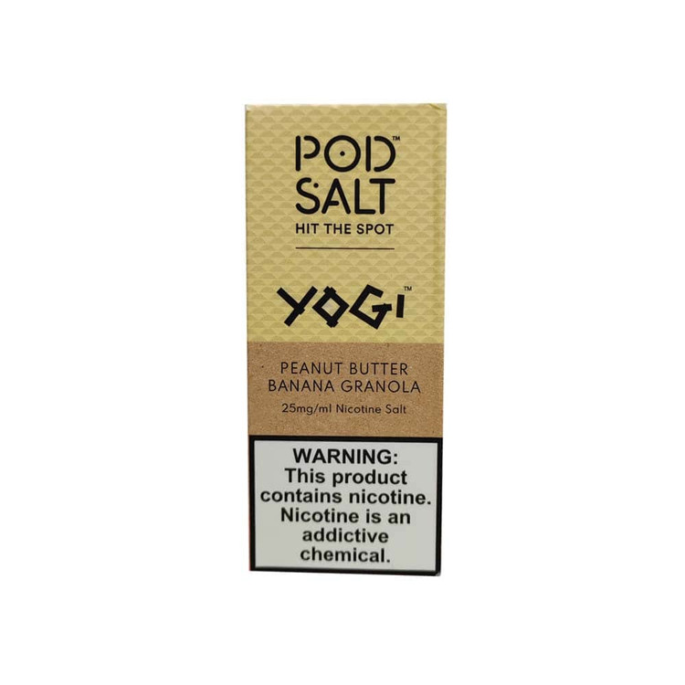 سالت کره بادام زمینی موز پادسالت حجم 30 میلی لیتر نیکوتین 25 میلی گرم/// Pod Salt Peanut Butter Banana Granola 30ml/25mg