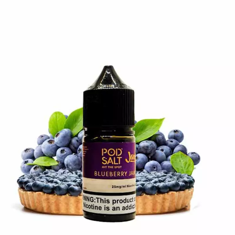 سالت تارت مربای بلوبری پادسالت حجم 30 میلی لیتر نیکوتین 25 میلی گرم/// Pod Salt Blueberry Jam Tart 30ml/25mg