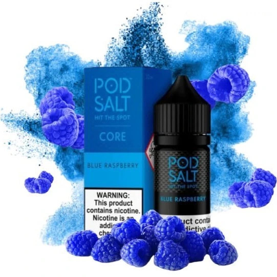 سالت تمشک آبی پادسالت حجم 30 میلی لیتر نیکوتین 25 میلی گرم/// Pod Salt Blue Raspberry 30ml/25mg