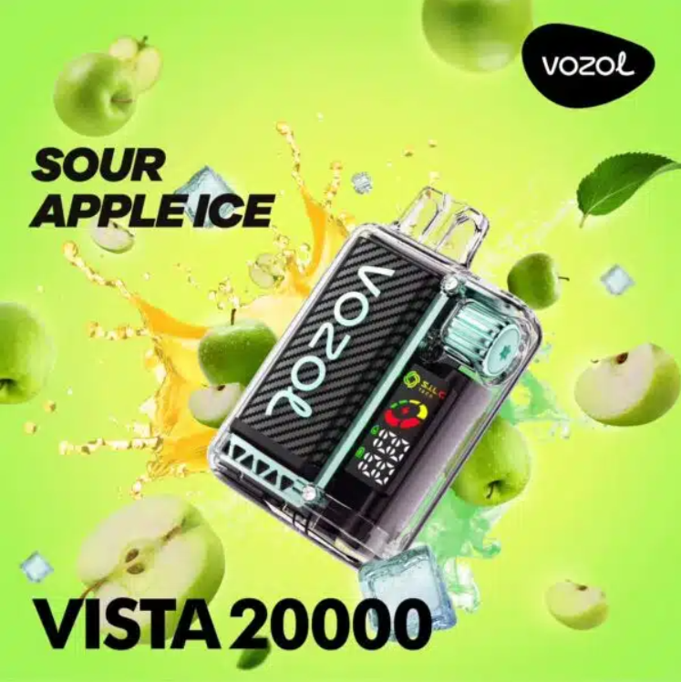 خرید پاد یکبارمصرف 20,000 پاف vozol سیب ترش یخ
