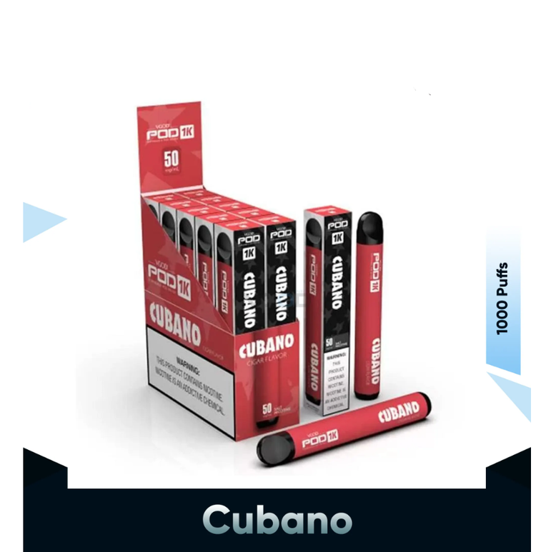 پاد یکبارمصرف 1,000 پاف VGOD سیگار کوبایی// Cubano cigar vgod 1000