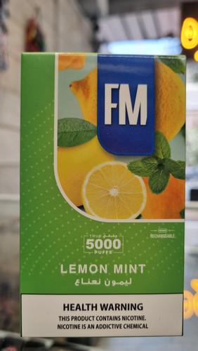 خرید پاد یکبارمصرف 5000 پاف برند اف ام لیمو نعناع