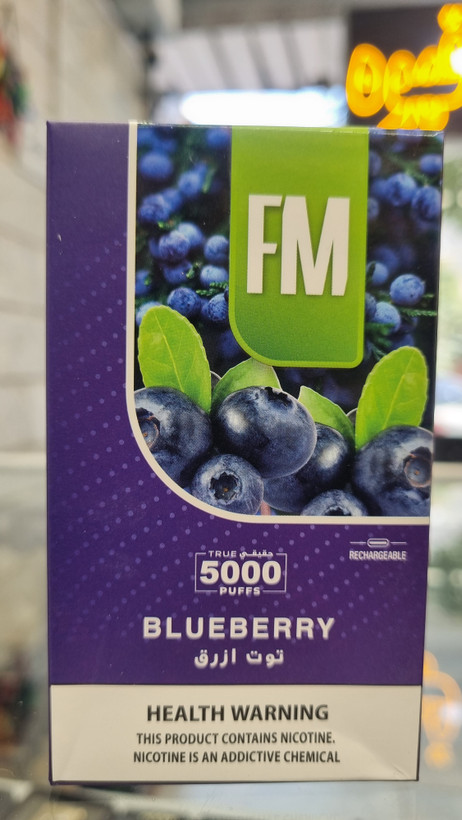 خرید پاد یکبارمصرف 5000 پاف برند اف ام بلوبری