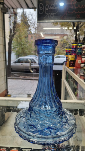 خرید شیشه تنگ قلیان آبی
