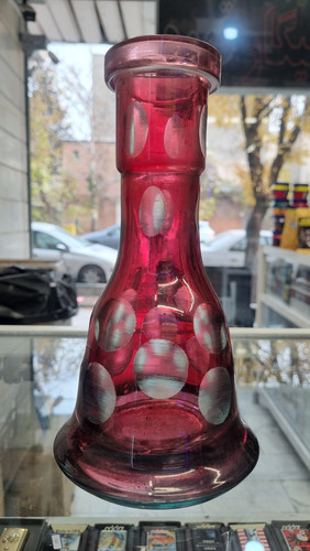 خرید شیشه قلیان قرمز ساده