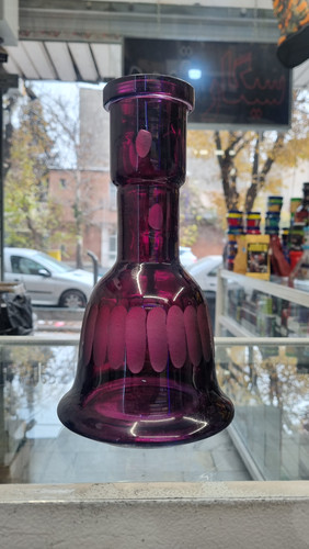 خرید شیشه قلیان بنفش ساده