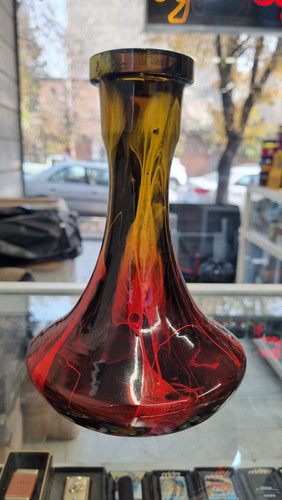 خرید شیشه قلیان مشکی طرح دار