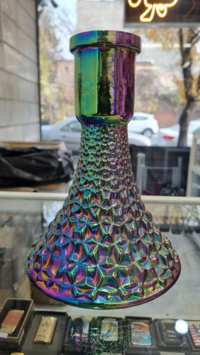 خرید شیشه قلیان کروم طرح دار