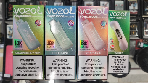 خرید یکبارمصرف 54000 پاف سه طعمی نعناع یخ , هلو یخ و توت فرنگی کیوی وزول