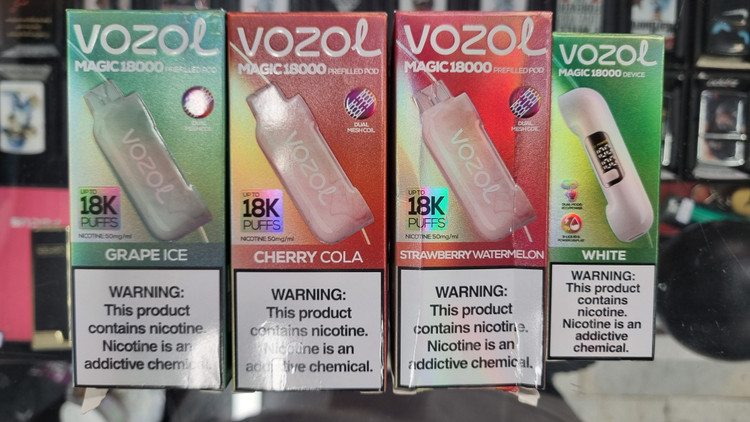 خرید یکبارمصرف 54000 پاف سه طعمی انگور یخ , نوشابه آلبالو و هندوانه توت فرنگی وزول