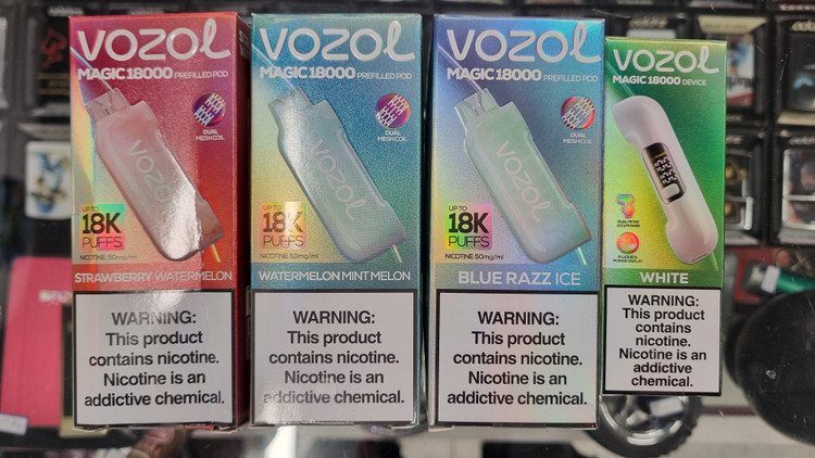 خرید یکبارمصرف 54000 پاف سه طعمی بلوبری تمشک یخ , هندوانه طالبی نعناع و هندوانه توت فرنگی وزول