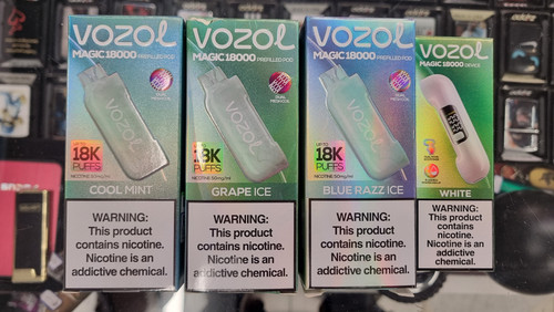 خرید یکبارمصرف 54000 پاف سه طعمی بلوبری تمشک یخ , نعناع یخ و انگور یخ وزول