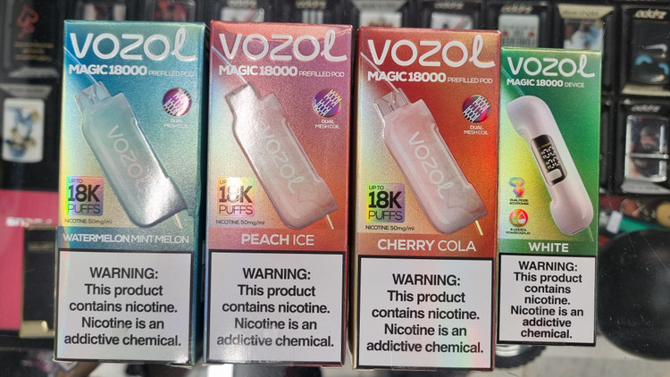 خرید یکبارمصرف 54000 پاف سه طعمی هندوانه طالبی نعناع , آلبالو نوشابه و هلو یخ وزول