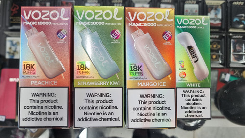 خرید یکبارمصرف 54000 پاف سه طعمی توت فرنگی کیوی , انبه یخ و هلو یخ وزول