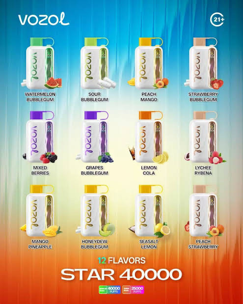 پاد یکبارمصرف STAR 40000 پاف وزول جیکلتیا / gicletia VOZOL star 40000 puffs