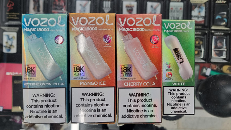 خرید یکبارمصرف 54000 پاف سه طعمی انبه یخ , نوشابه آلبالو و هندوانه طالبی نعناع وزول