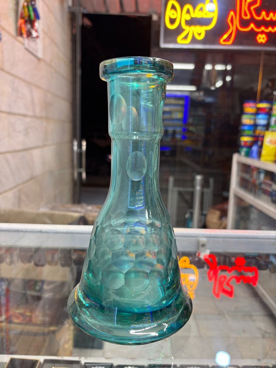 خرید شیشه قلیان انگشتی فیروزه ای