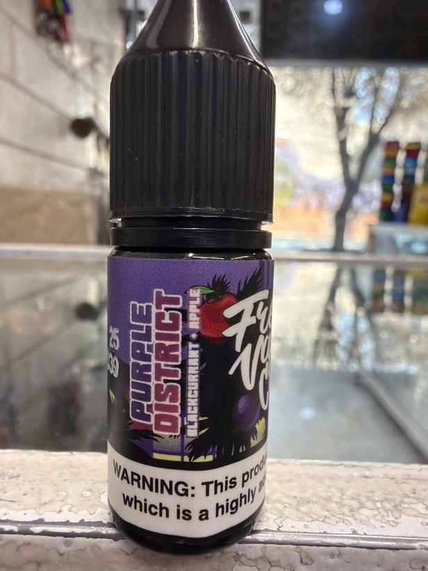 سالت 20 میلیگرم 10 میلی لیتر با طعم بلک کارنت و سیب، PURPLE DISTRICT برند Fresh Vape