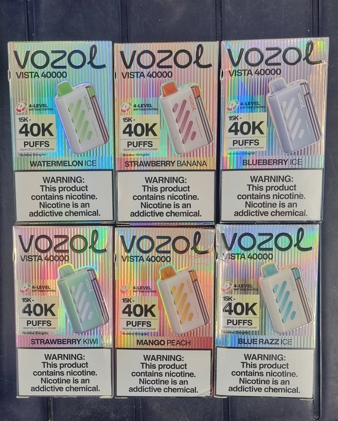 خرید پاد یکبارمصرف 40,000 پاف vozol بلوبری تمشک یخ