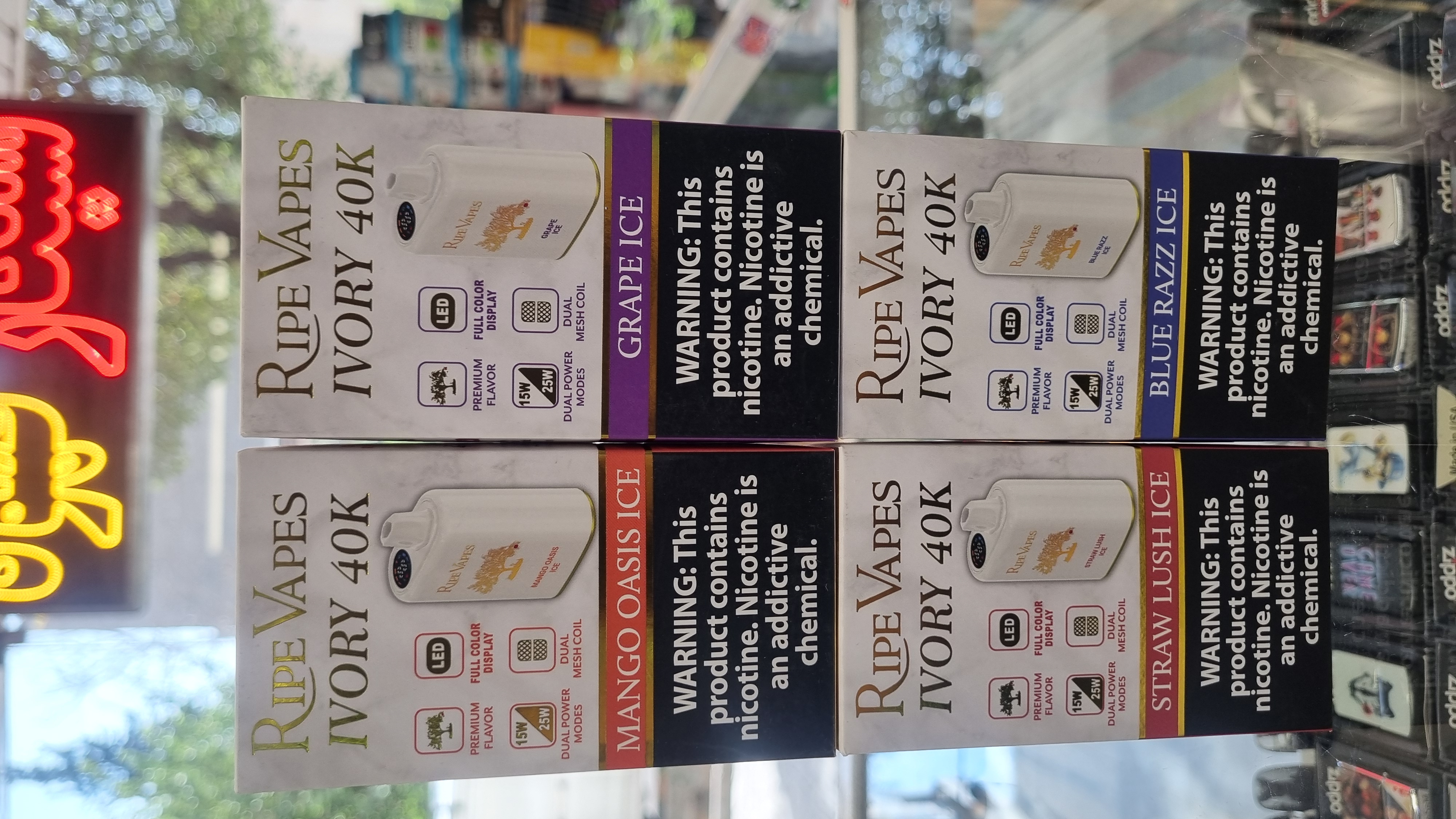 خرید پاد یکبارمصرف 40,000 پاف Ripe Vapes انبه یخ