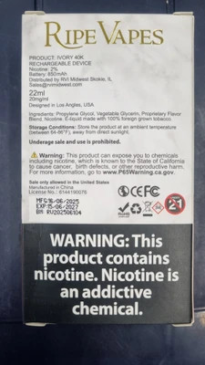 پاد یکبارمصرف 40,000 پاف Ripe Vapes توت فرنگی یخ // straw lush ice Ripe Vapes 40000