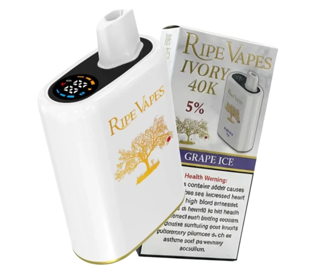 پاد یکبارمصرف 40,000 پاف Ripe Vapes انگور یخ // grape ice Ripe Vapes 40000